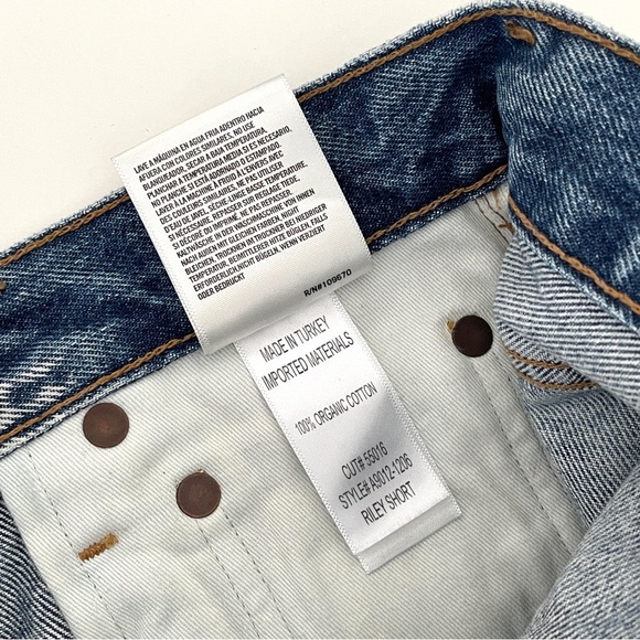 Agolde Riley High Rise Shorts - Picture 8 of 10